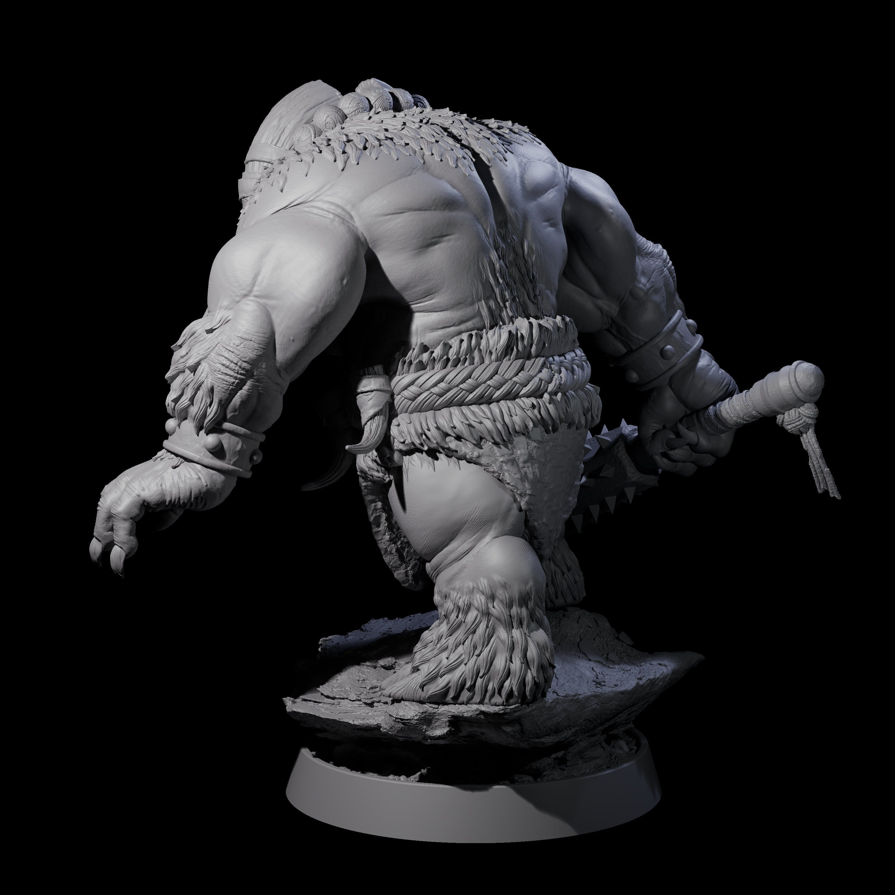 Hulking Ursine Barbarian J Miniature for Dungeons and Dragons, Pathfinder or other TTRPGs
