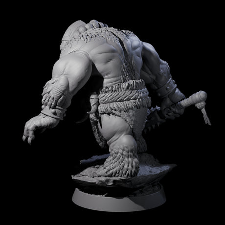 Hulking Ursine Barbarian J Miniature for Dungeons and Dragons, Pathfinder or other TTRPGs