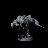Hulking Ursine Barbarian K Miniature for Dungeons and Dragons, Pathfinder or other TTRPGs