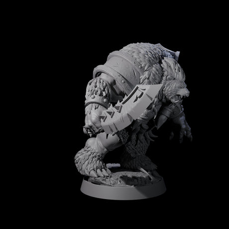 Hulking Ursine Barbarian M Miniature for Dungeons and Dragons, Pathfinder or other TTRPGs
