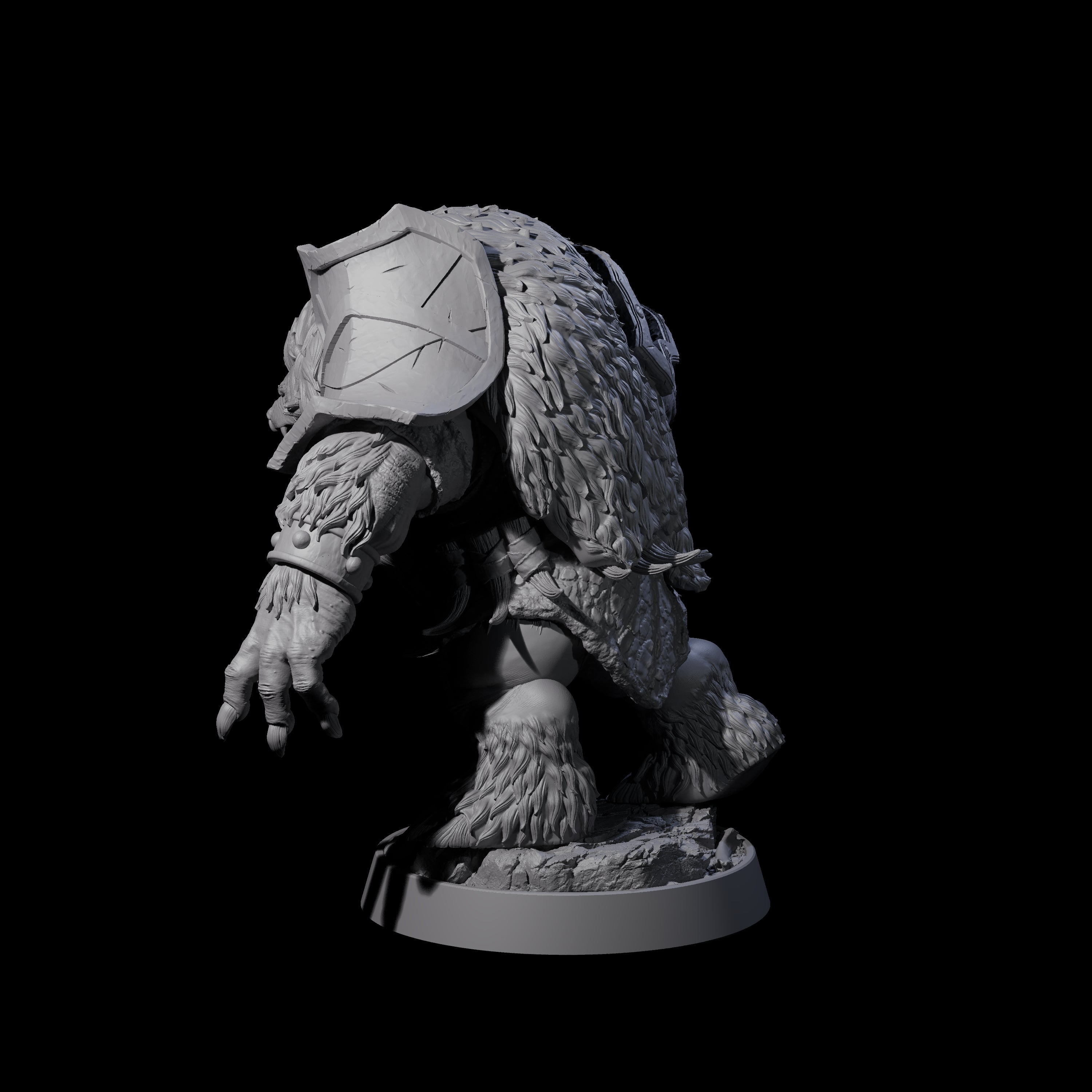Hulking Ursine Barbarian M Miniature for Dungeons and Dragons, Pathfinder or other TTRPGs
