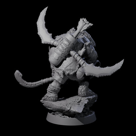 Hulking Ursine Barbarian N Miniature for Dungeons and Dragons, Pathfinder or other TTRPGs