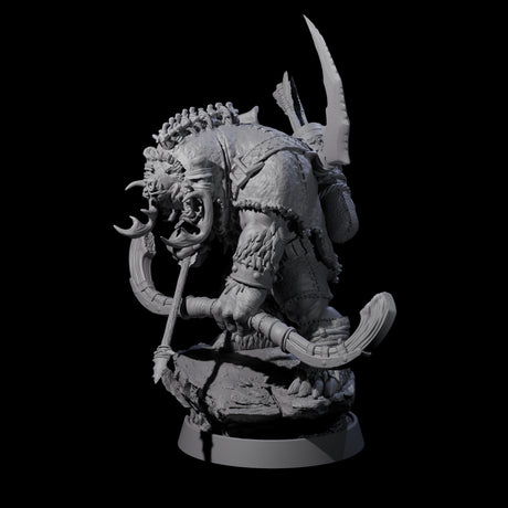 Hulking Ursine Barbarian N Miniature for Dungeons and Dragons, Pathfinder or other TTRPGs
