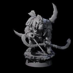 Hulking Ursine Barbarian N Miniature for Dungeons and Dragons, Pathfinder or other TTRPGs