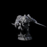Hulking Ursine Barbarians Miniature for Dungeons and Dragons, Pathfinder or other TTRPGs