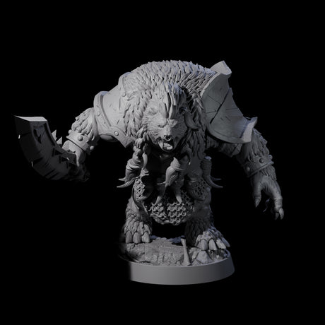Hulking Ursine Barbarians Miniature for Dungeons and Dragons, Pathfinder or other TTRPGs