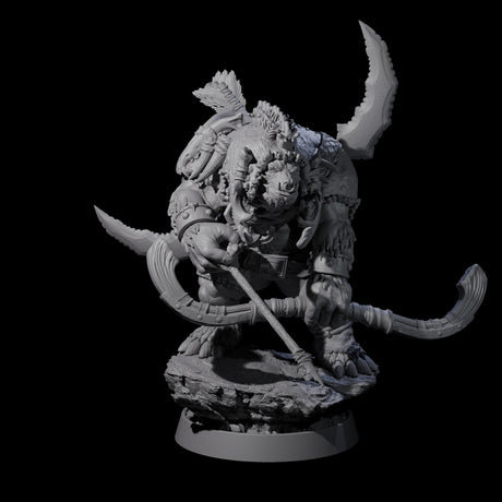 Hulking Ursine Barbarians Miniature for Dungeons and Dragons, Pathfinder or other TTRPGs
