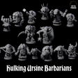 Hulking Ursine Barbarians Miniature for Dungeons and Dragons, Pathfinder or other TTRPGs