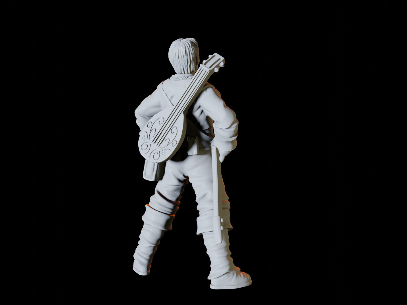 Human Bard Miniature for Dungeons and Dragons, Pathfinder or other TTRPGs
