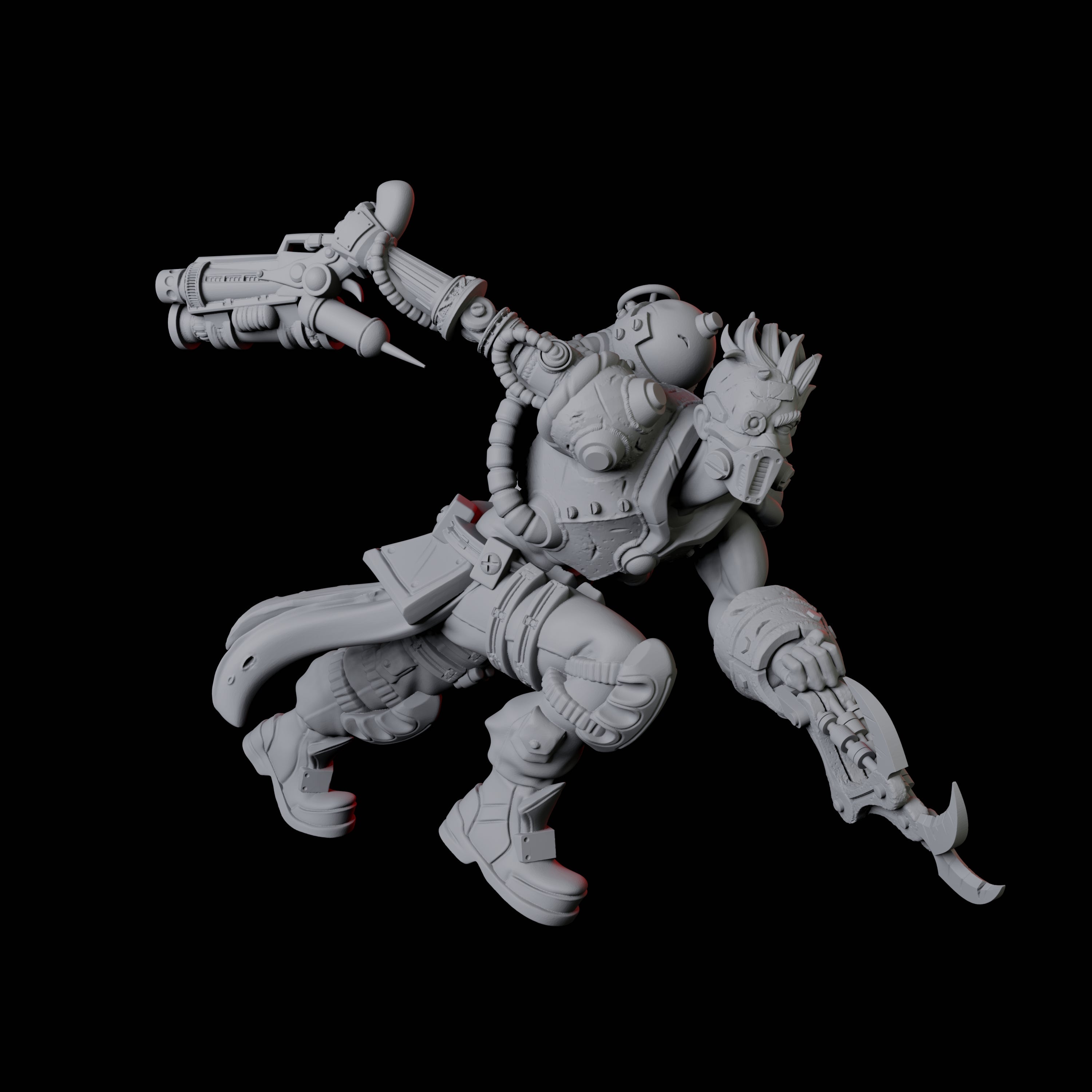 Human Cyborg B Miniature for Dungeons and Dragons