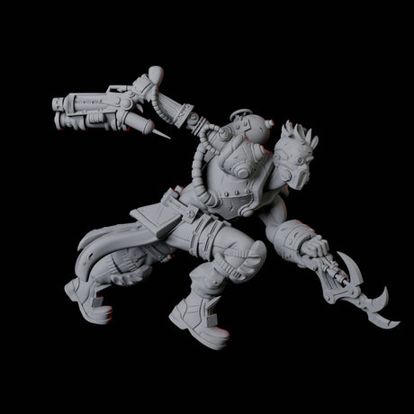 Human Cyborg B Miniature for Dungeons and Dragons, Pathfinder or other TTRPGs