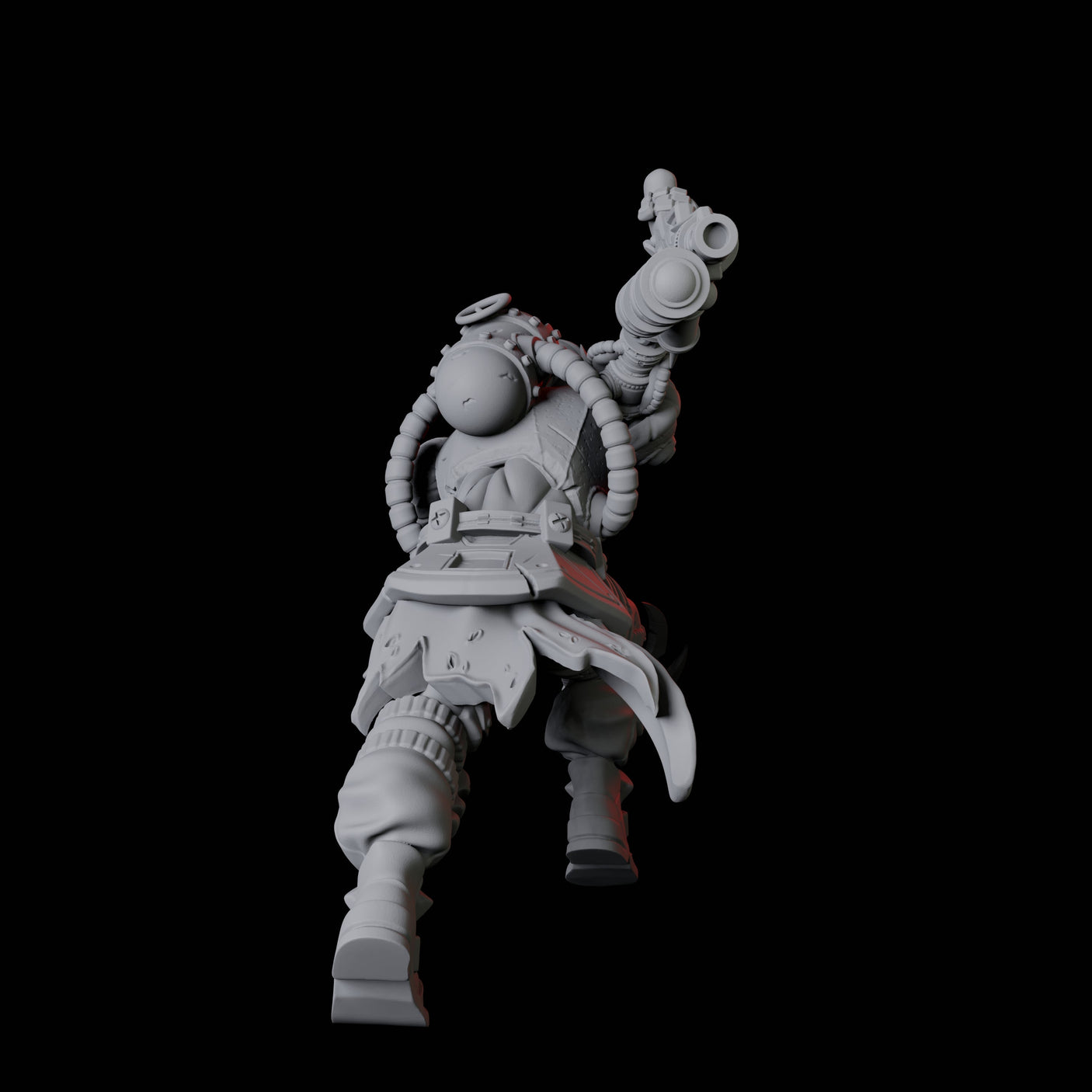 Human Cyborg B Miniature for Dungeons and Dragons, Pathfinder or other TTRPGs