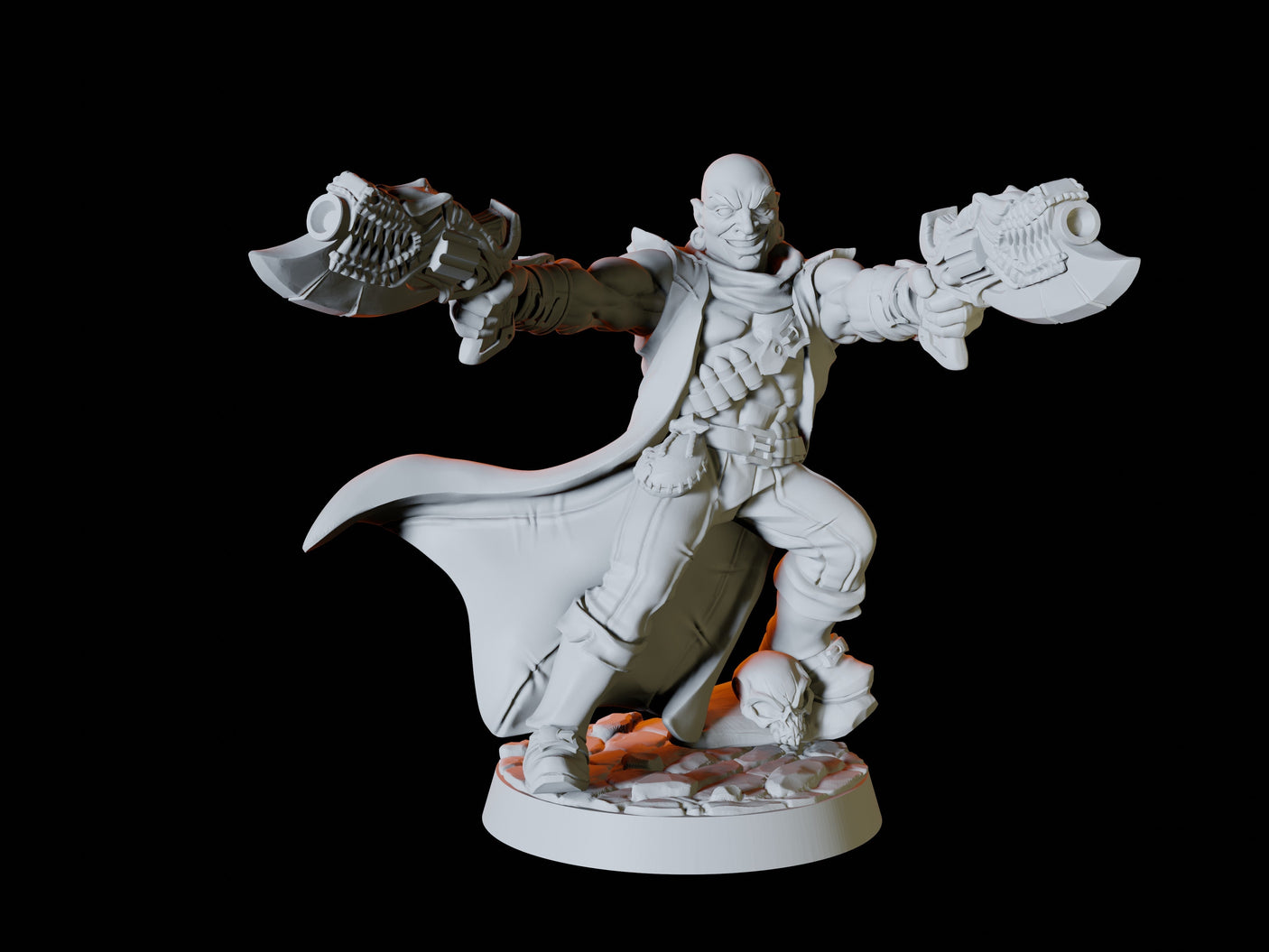 Human Gunslinger Miniature for Dungeons and Dragons, Pathfinder or other TTRPGs