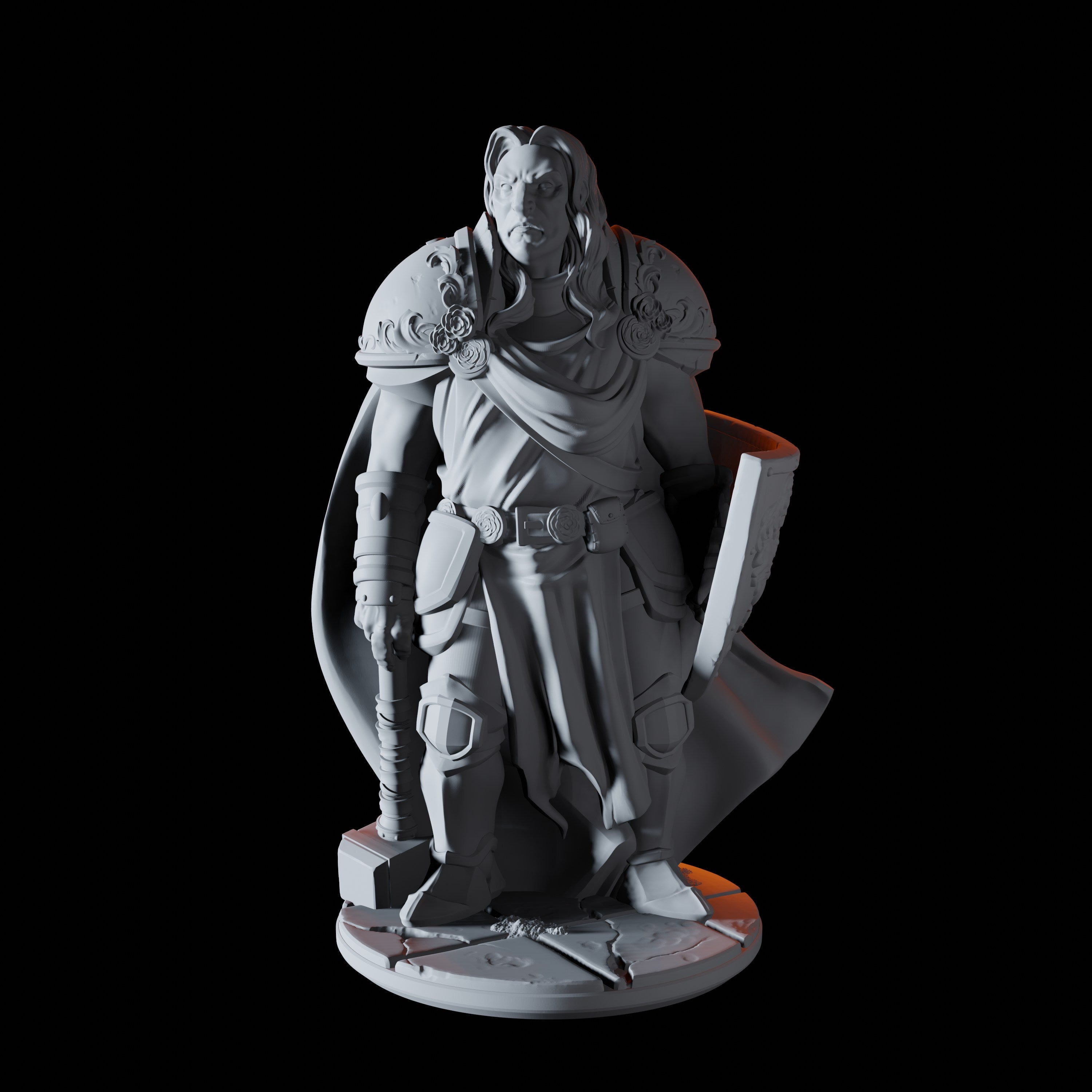 Human Paladin Miniature for Dungeons and Dragons - Myth Forged