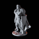 Human Paladin Miniature for Dungeons and Dragons, Pathfinder or other TTRPGs