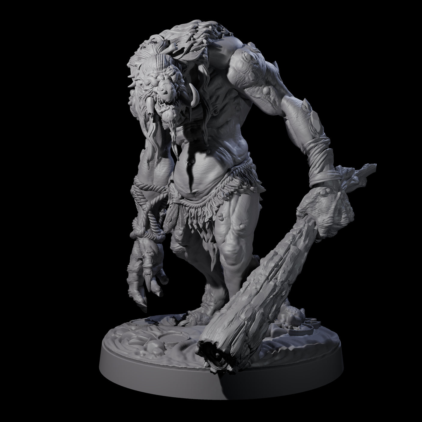 Hunch Back Troll A Miniature for Dungeons and Dragons, Pathfinder or other TTRPGs