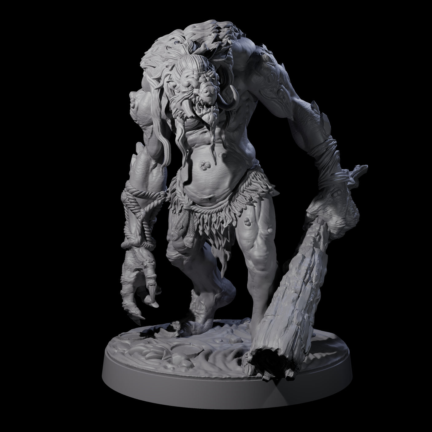 Hunch Back Troll A Miniature for Dungeons and Dragons, Pathfinder or other TTRPGs