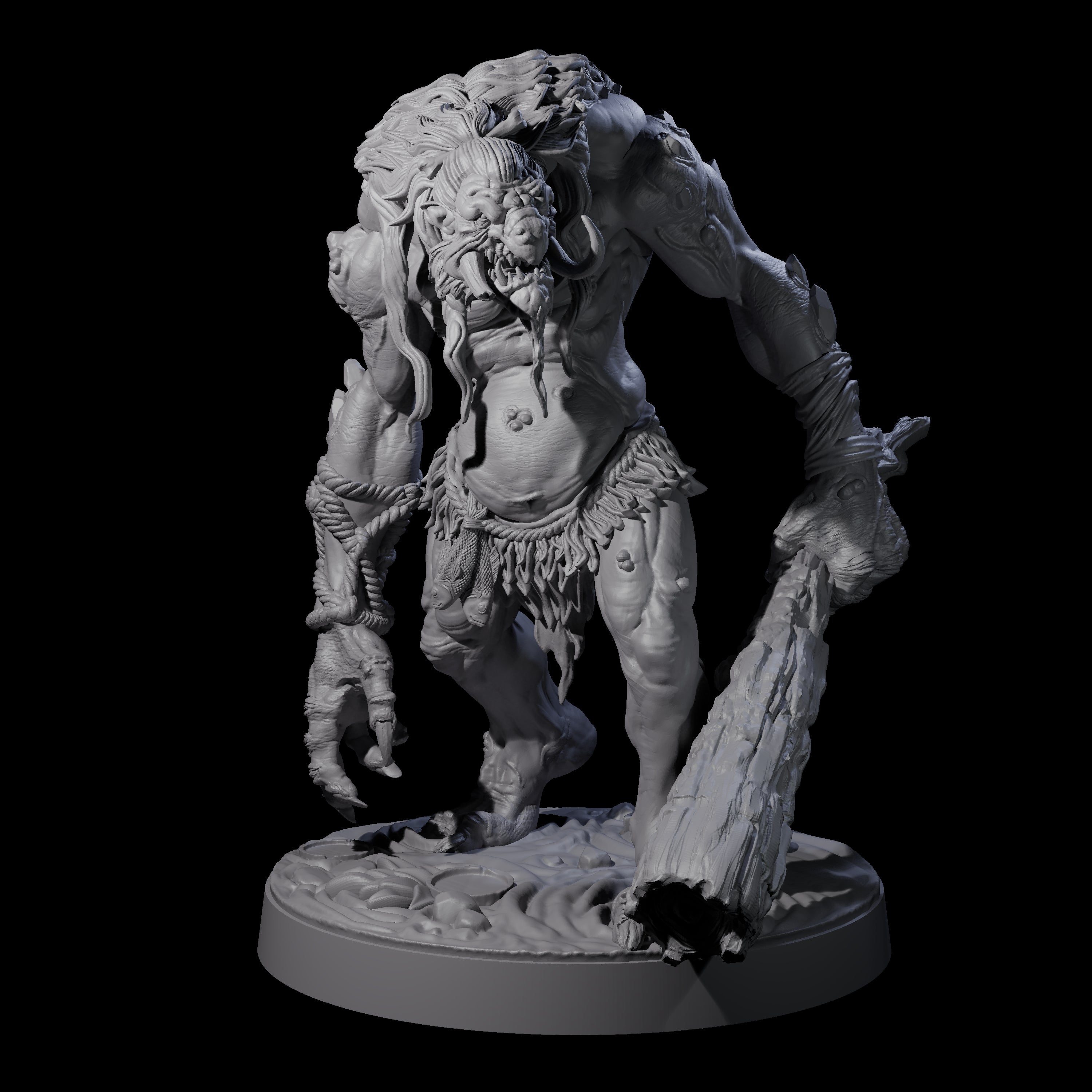 Hunch Back Troll A Miniature for Dungeons and Dragons, Pathfinder or other TTRPGs