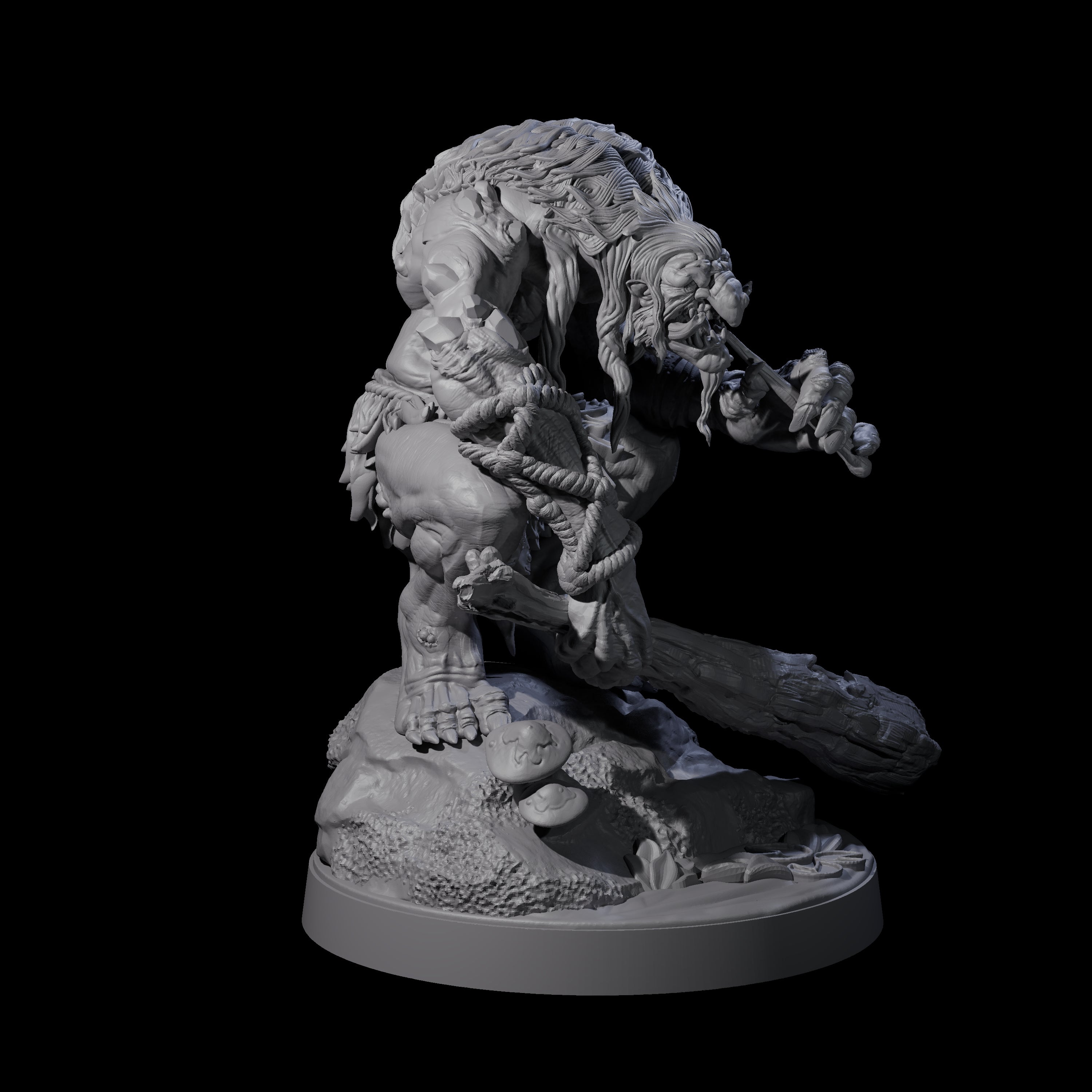 Hunch Back Troll B Miniature for Dungeons and Dragons, Pathfinder or other TTRPGs