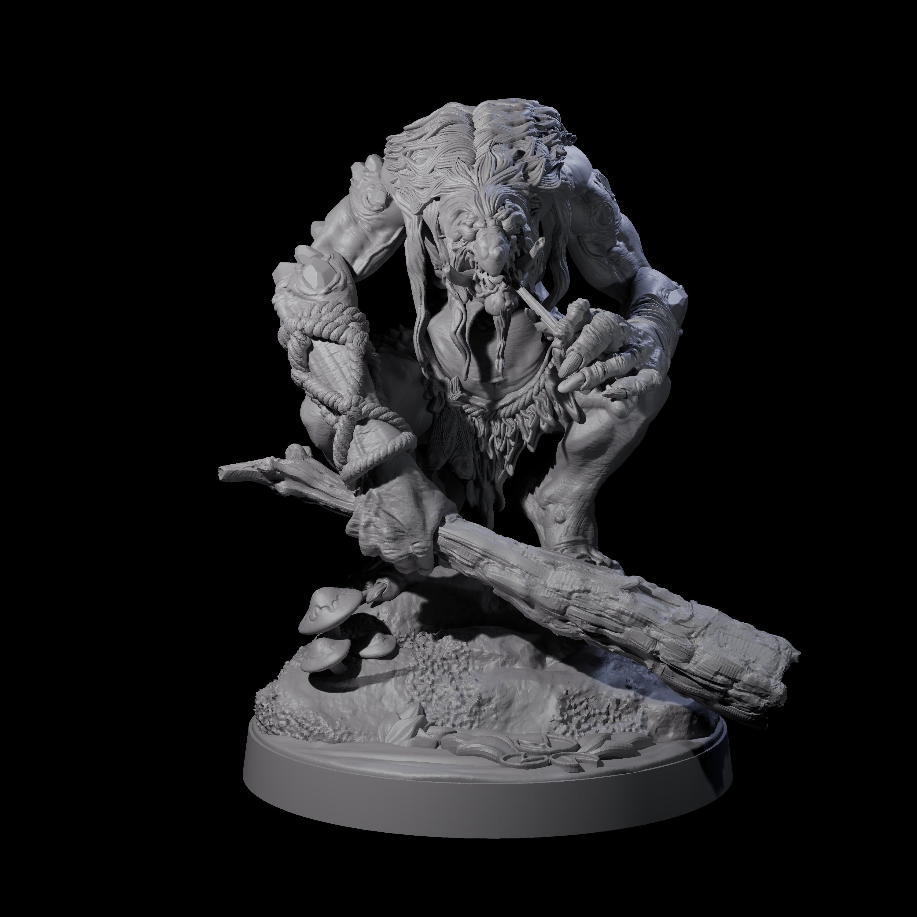 Hunch Back Troll B Miniature for Dungeons and Dragons, Pathfinder or other TTRPGs