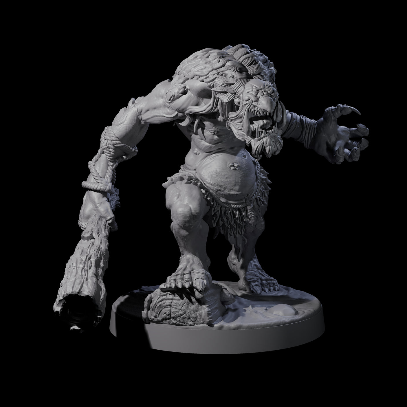Hunch Back Troll C Miniature for Dungeons and Dragons, Pathfinder or other TTRPGs