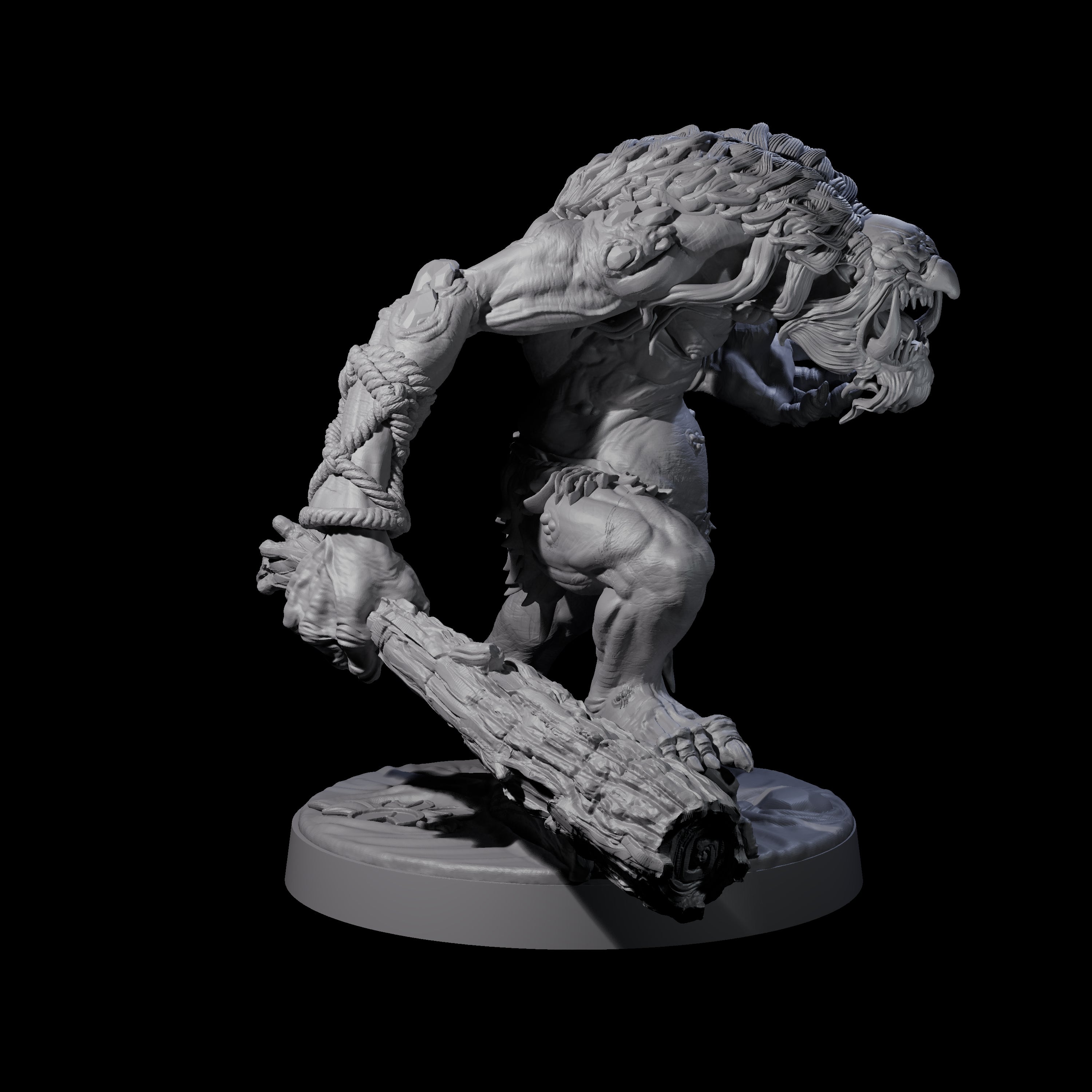 Hunch Back Troll C Miniature for Dungeons and Dragons, Pathfinder or other TTRPGs