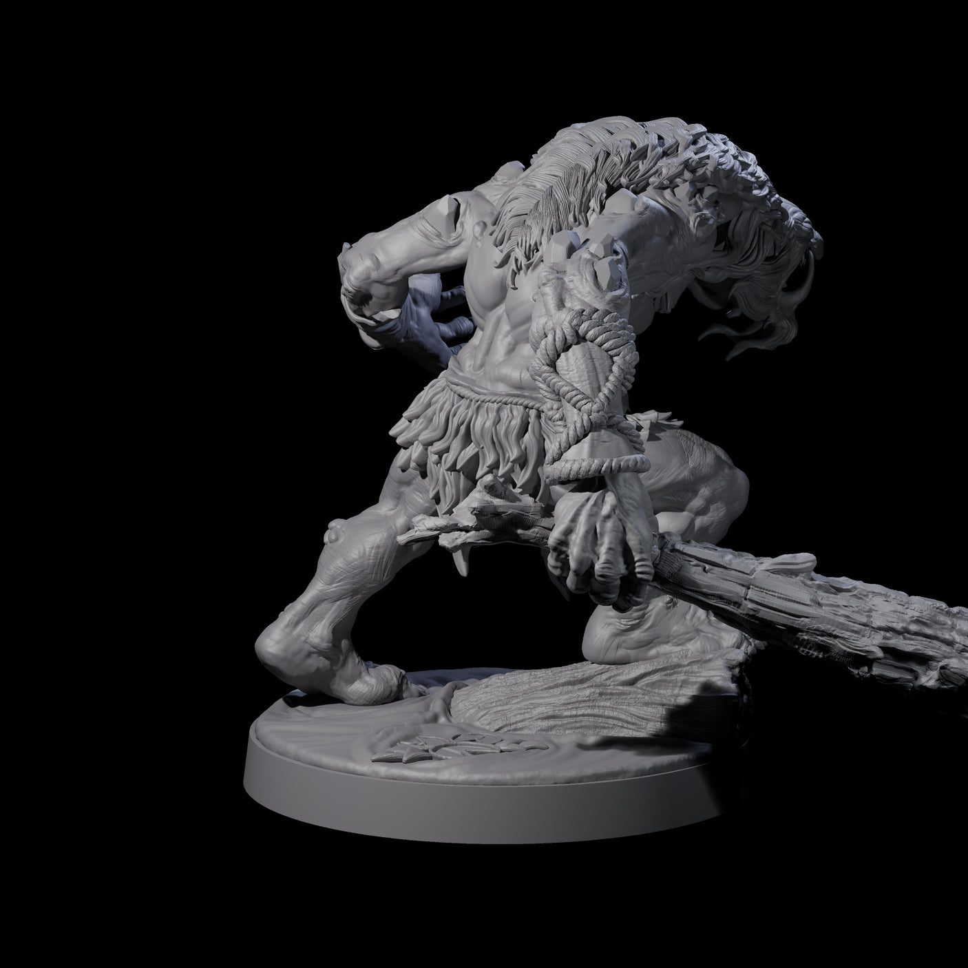 Hunch Back Troll C Miniature for Dungeons and Dragons, Pathfinder or other TTRPGs