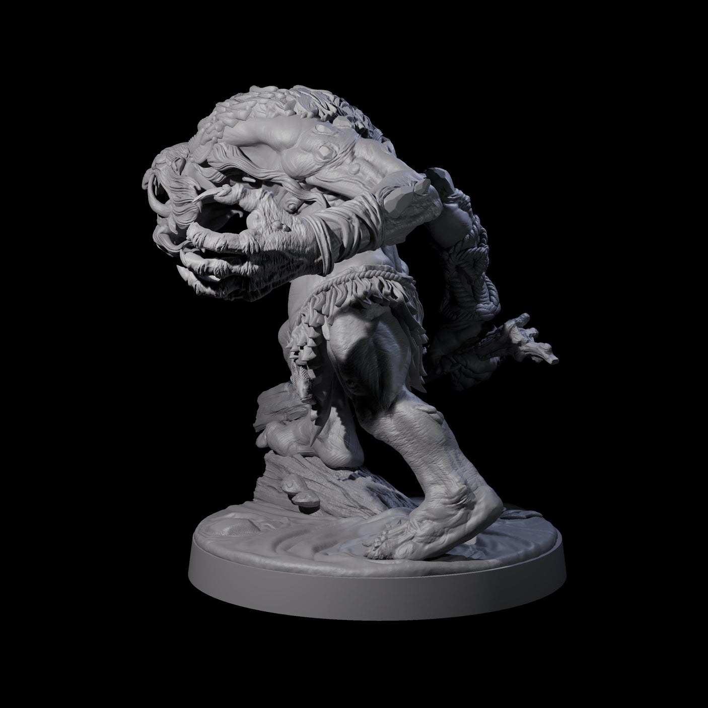 Hunch Back Troll C Miniature for Dungeons and Dragons, Pathfinder or other TTRPGs