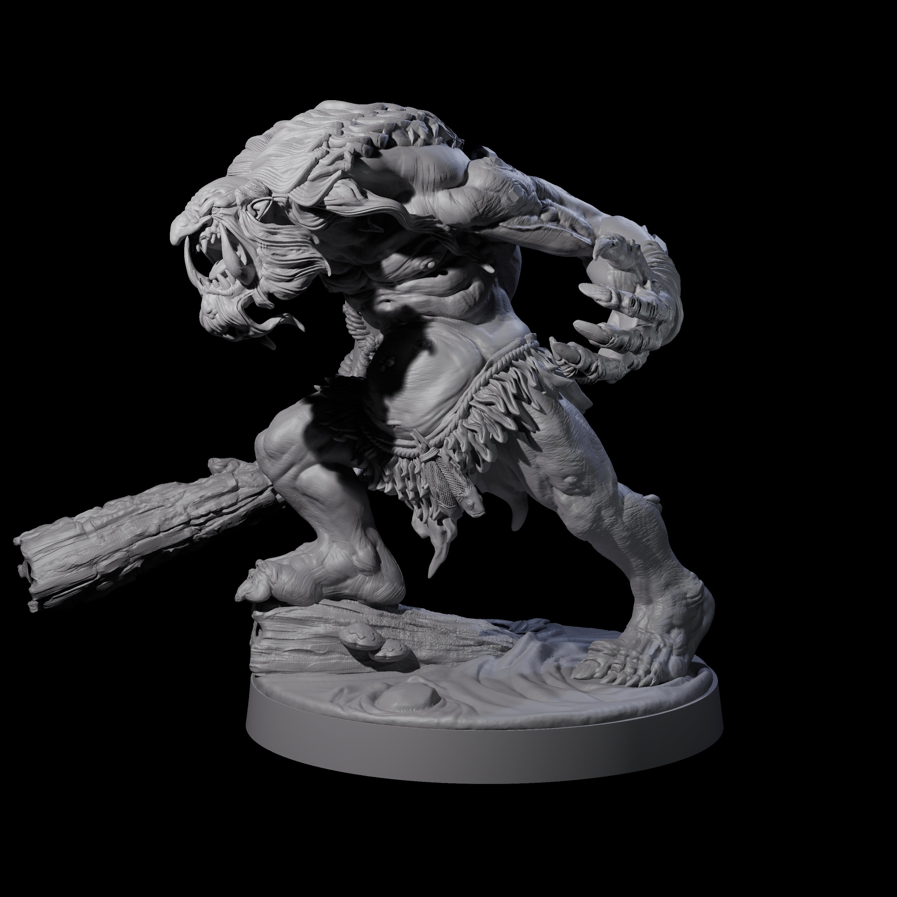 Hunch Back Troll C Miniature for Dungeons and Dragons, Pathfinder or other TTRPGs