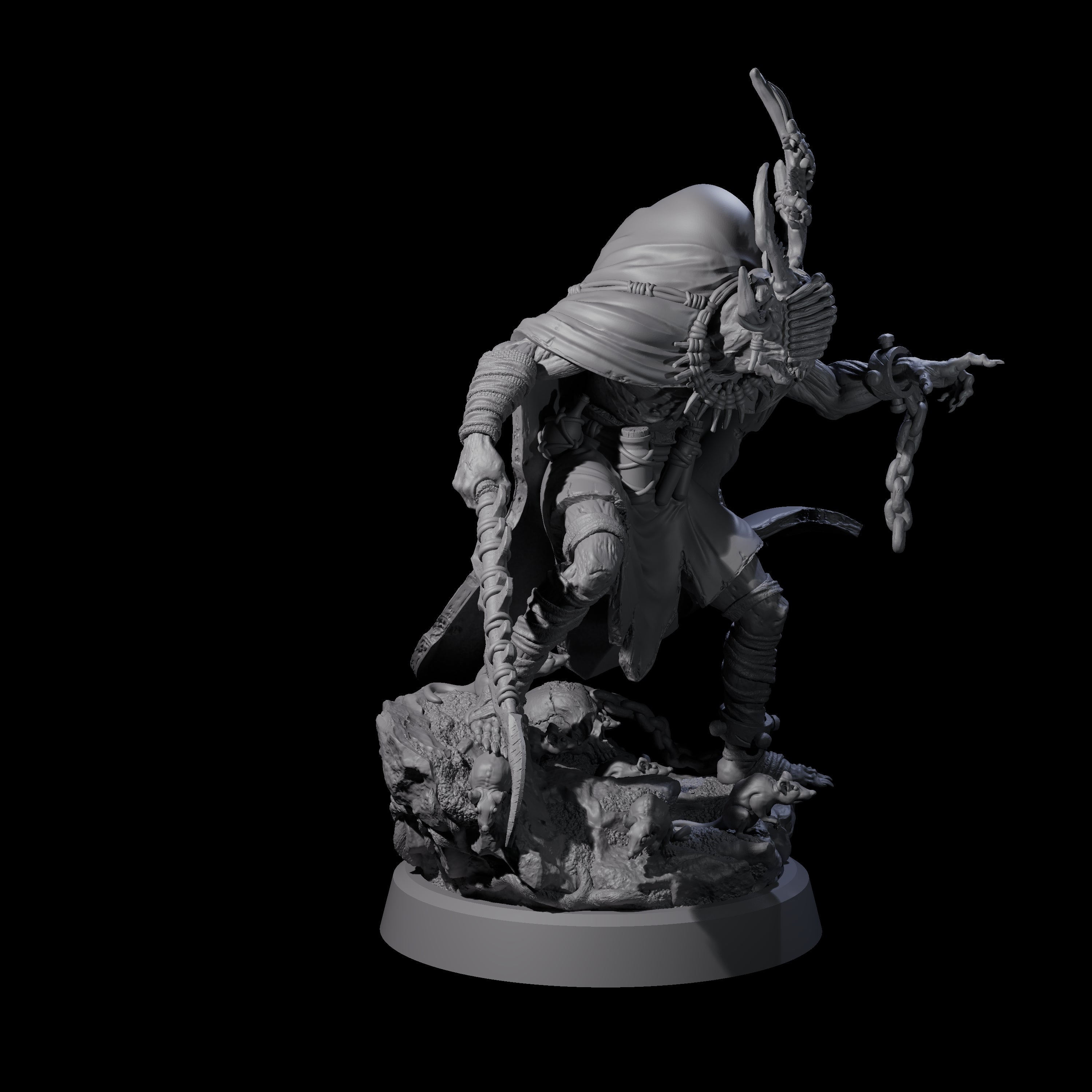 Hunchback Hobgoblin War Captain Miniature for Dungeons and Dragons, Pathfinder or other TTRPGs