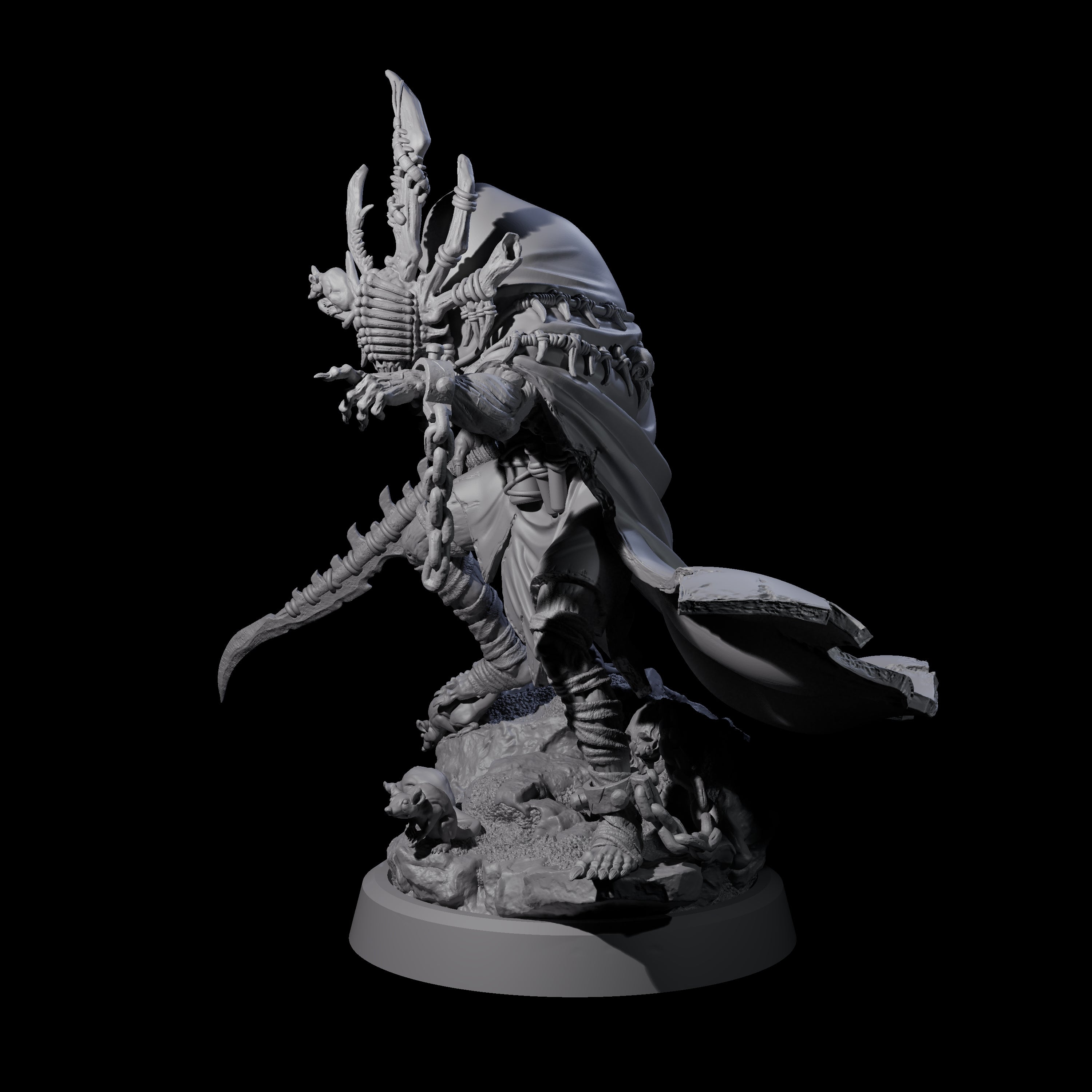 Hunchback Hobgoblin War Captain Miniature for Dungeons and Dragons, Pathfinder or other TTRPGs