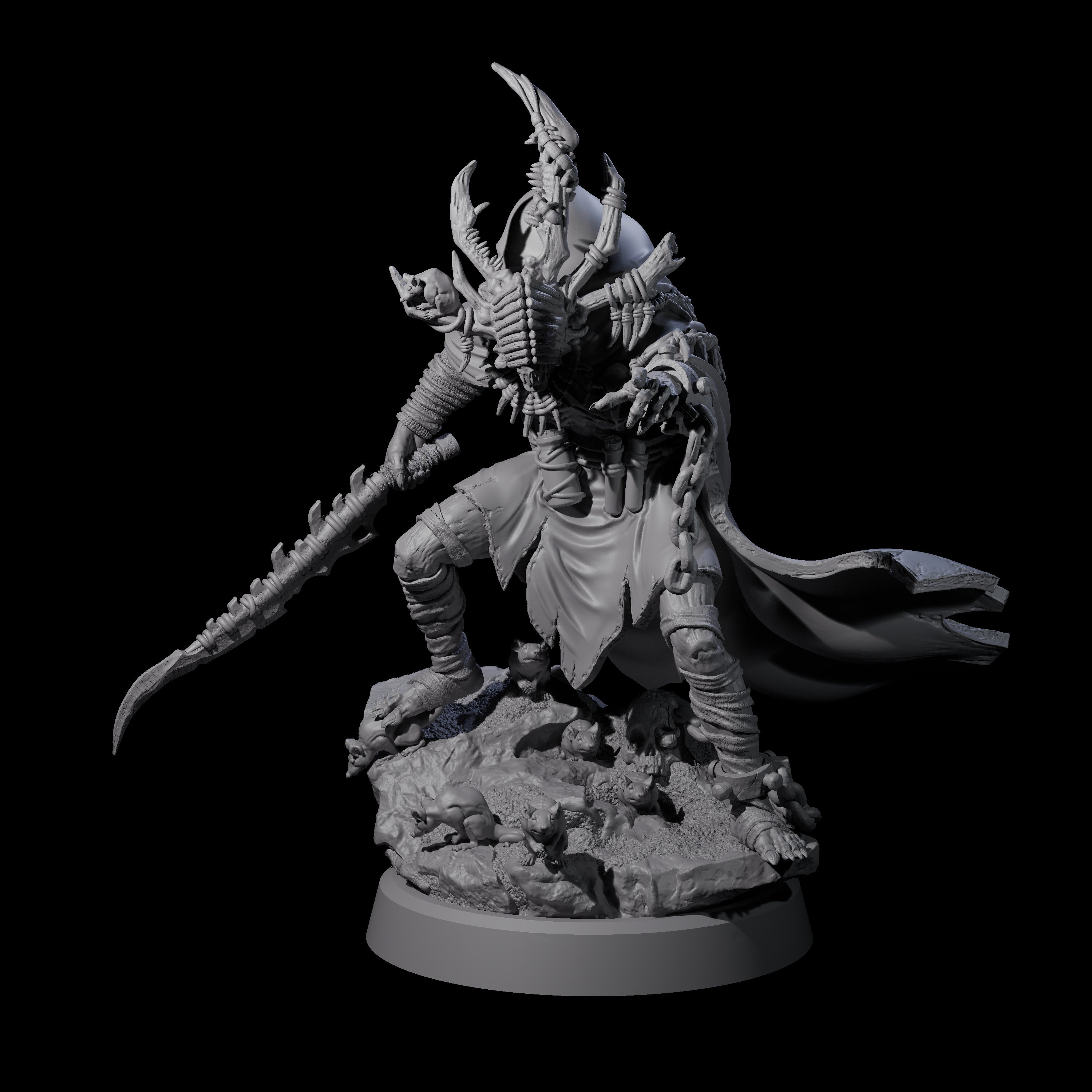 Hunchback Hobgoblin War Captain Miniature for Dungeons and Dragons, Pathfinder or other TTRPGs