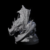 Hunched Young Black Dragon A Miniature for Dungeons and Dragons, Pathfinder or other TTRPGs