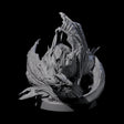 Hunched Young Black Dragon A Miniature for Dungeons and Dragons, Pathfinder or other TTRPGs