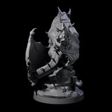 Hunched Young Black Dragon B Miniature for Dungeons and Dragons, Pathfinder or other TTRPGs