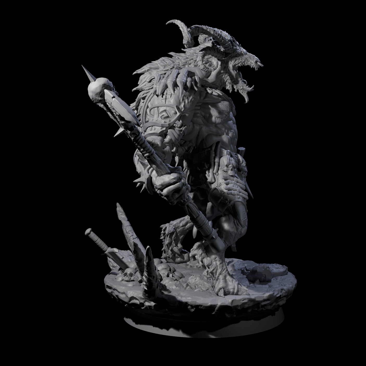 Hunting Balor A Miniature for Dungeons and Dragons, Pathfinder or other TTRPGs
