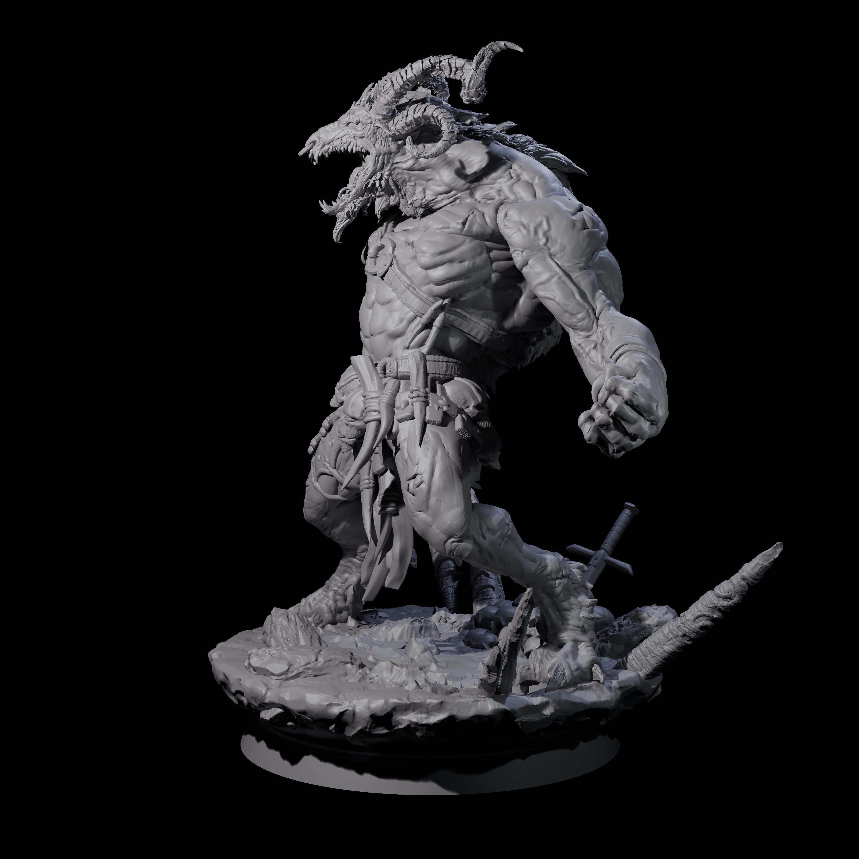 Hunting Balor A Miniature for Dungeons and Dragons, Pathfinder or other TTRPGs