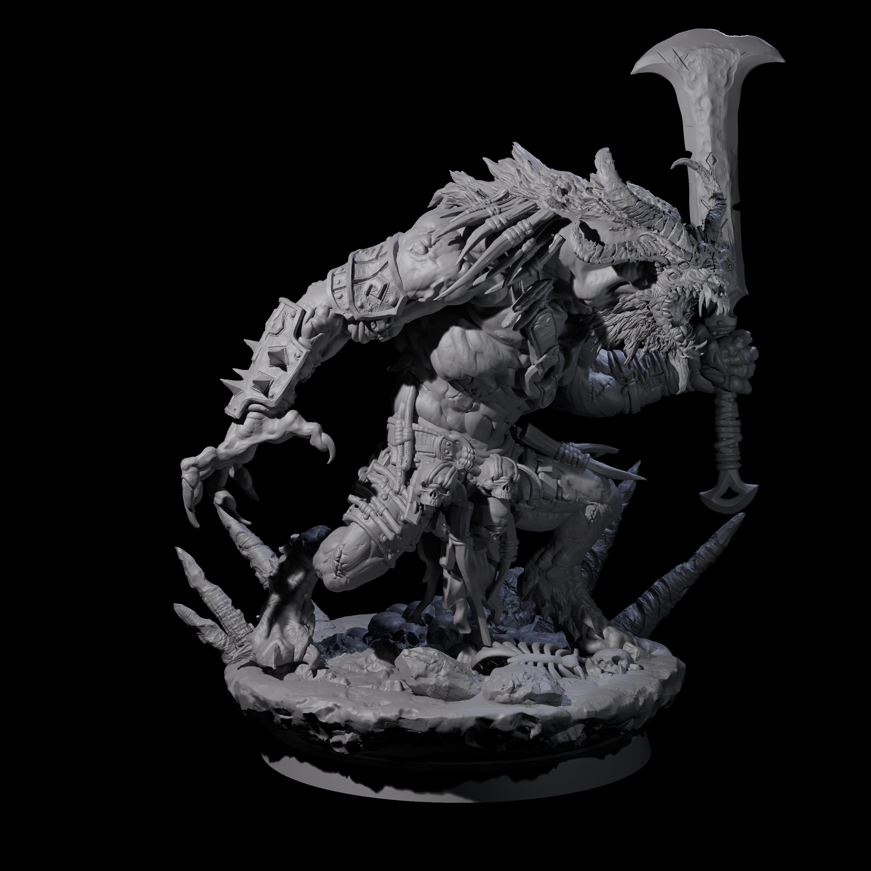 Hunting Balor B Miniature for Dungeons and Dragons, Pathfinder or other TTRPGs