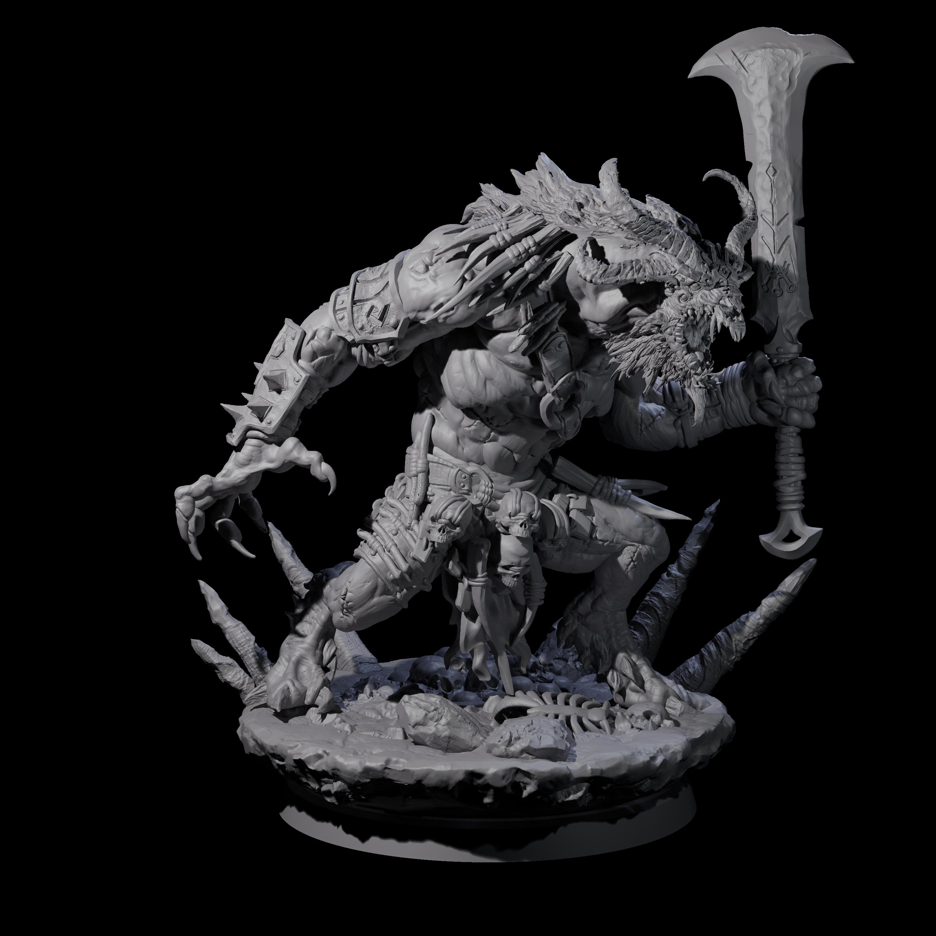Hunting Balor B Miniature for Dungeons and Dragons, Pathfinder or other TTRPGs