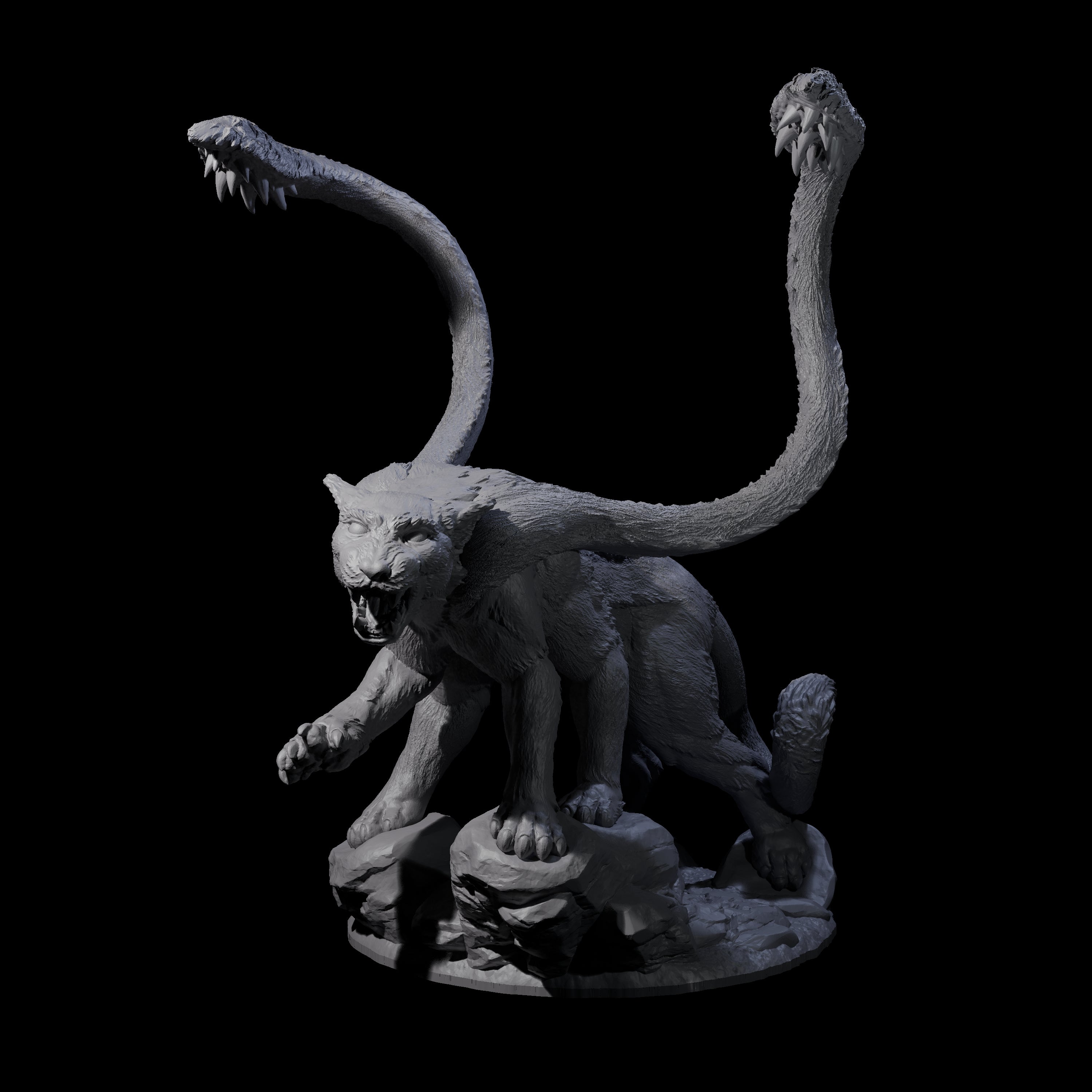 Hunting Displacer Beast A Miniature for Dungeons and Dragons, Pathfinder or other TTRPGs