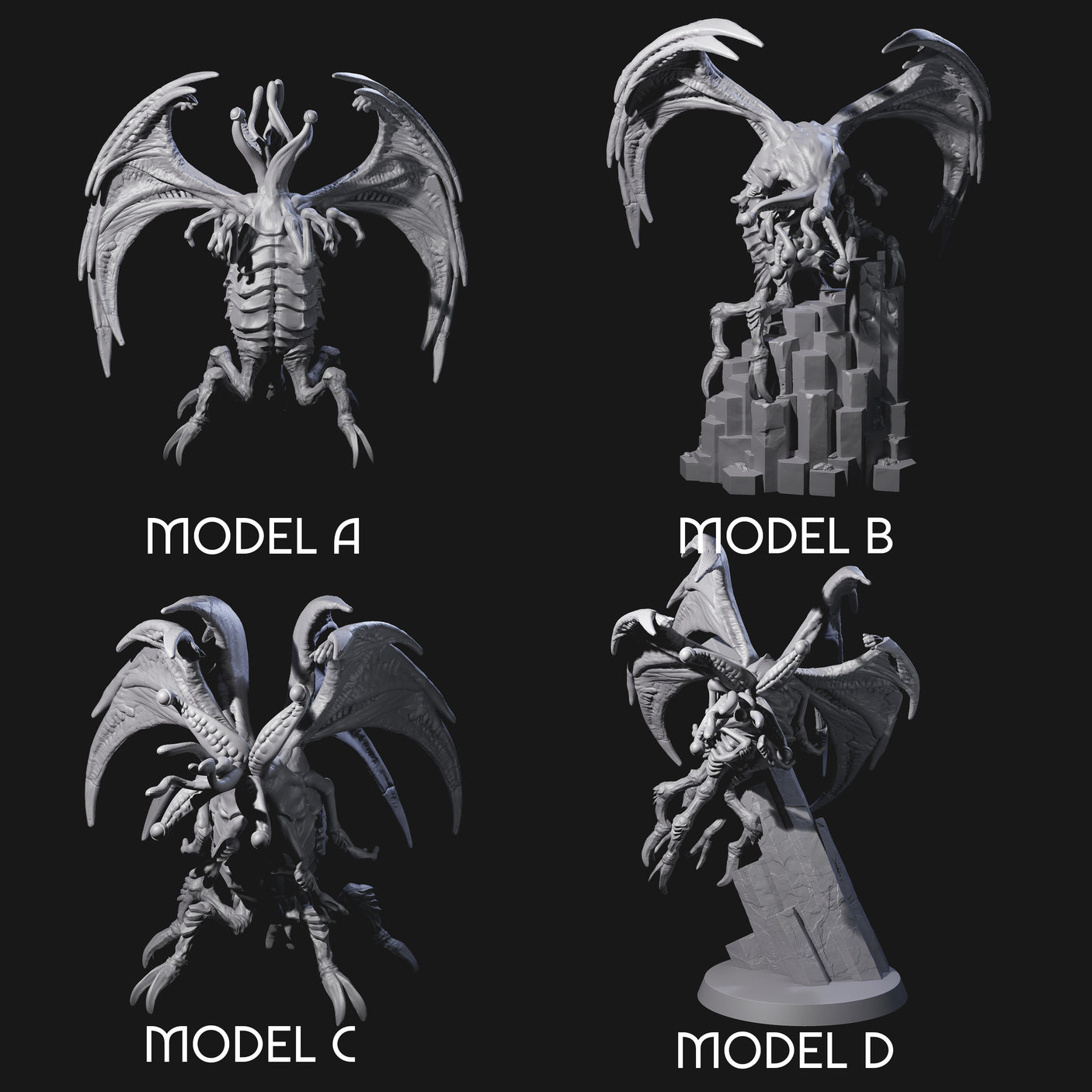 Hunting Eldritch Aberrations Miniature for Dungeons and Dragons, Pathfinder or other TTRPGs