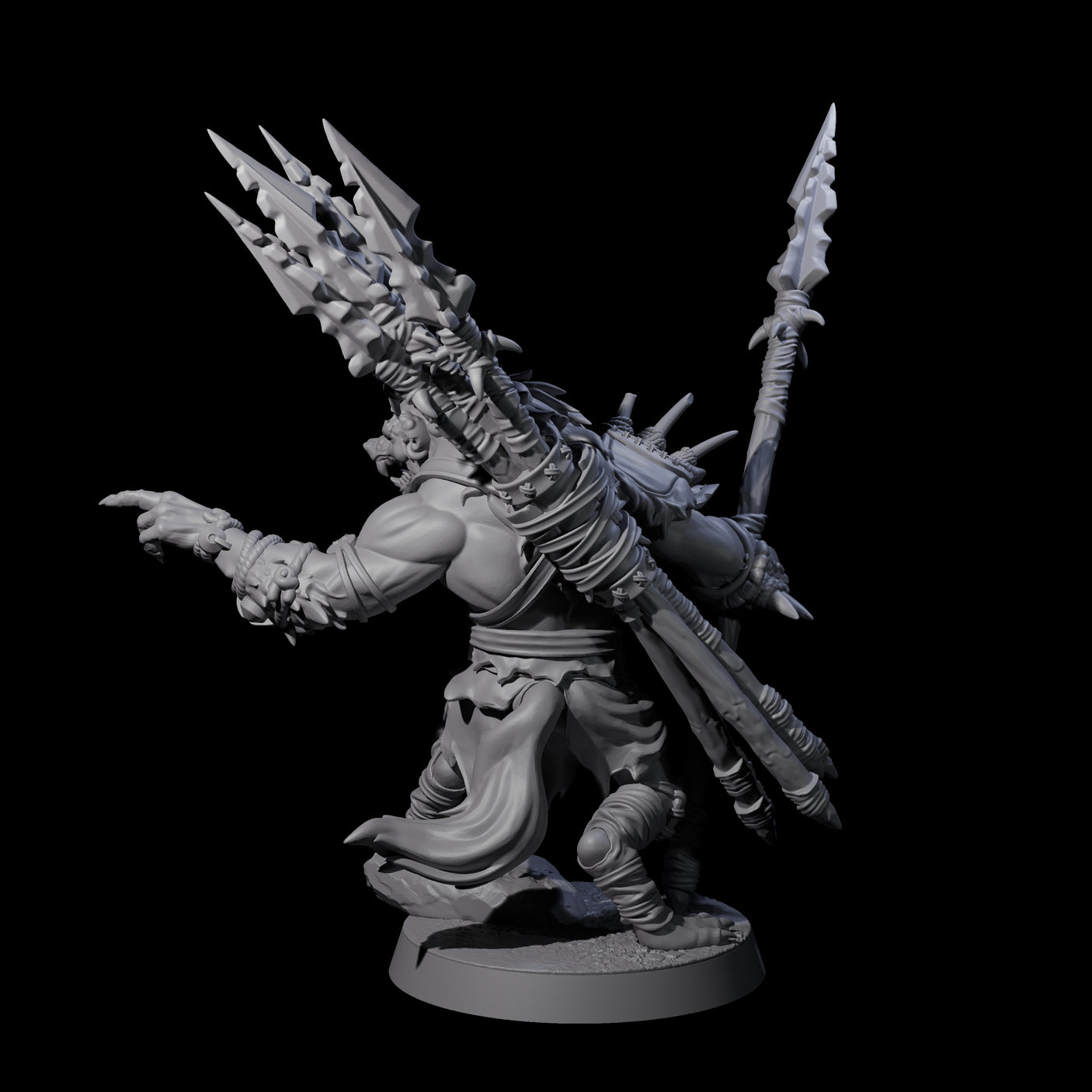 Hunting Gnoll Stalker A Miniature for Dungeons and Dragons, Pathfinder or other TTRPGs
