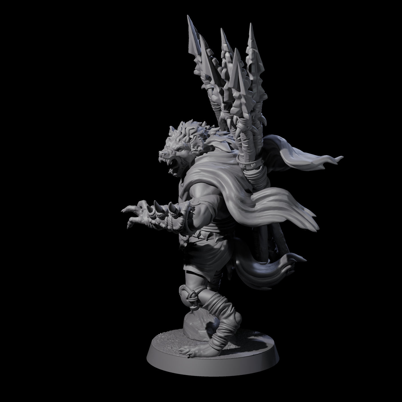 Hunting Gnoll Stalker B Miniature for Dungeons and Dragons, Pathfinder or other TTRPGs