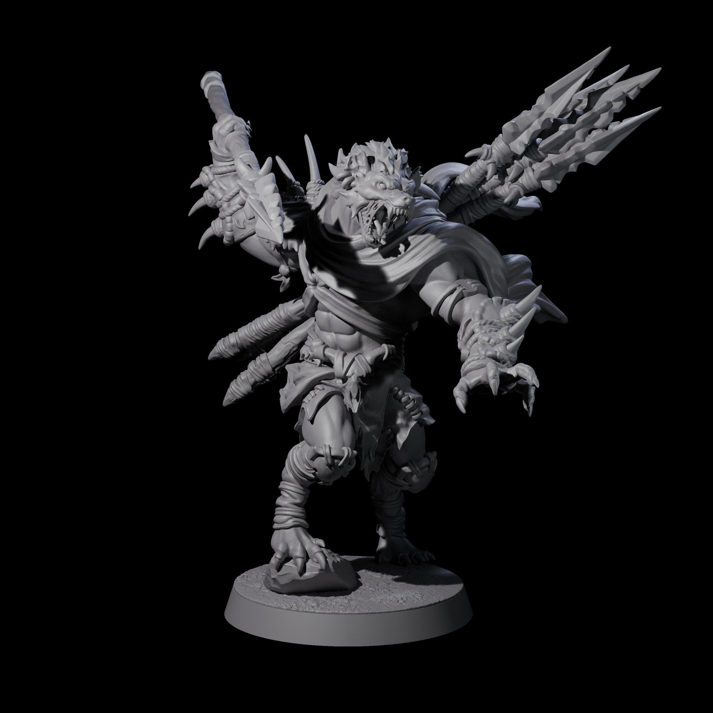 Hunting Gnoll Stalker C Miniature for Dungeons and Dragons, Pathfinder or other TTRPGs