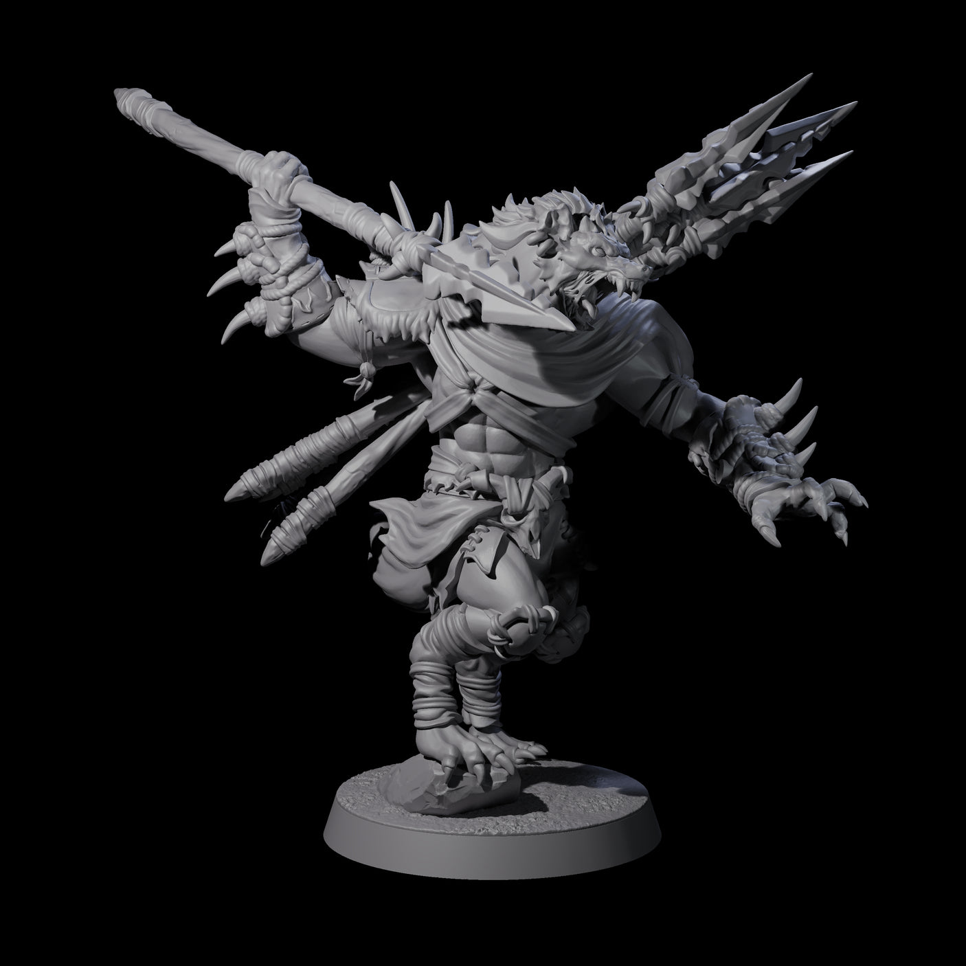 Hunting Gnoll Stalker C Miniature for Dungeons and Dragons, Pathfinder or other TTRPGs