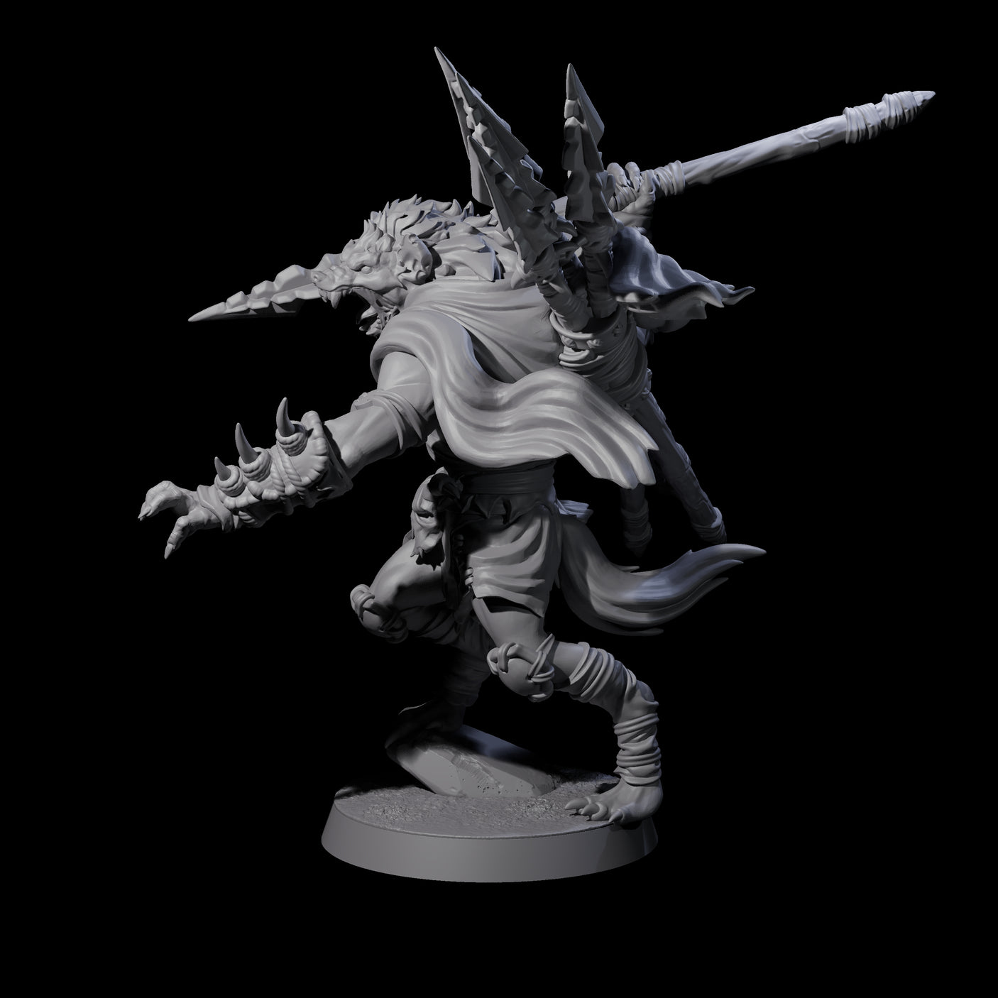 Hunting Gnoll Stalker C Miniature for Dungeons and Dragons, Pathfinder or other TTRPGs