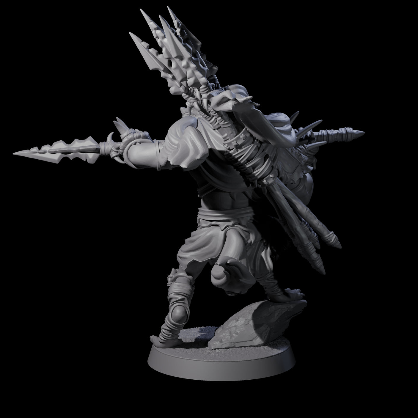 Hunting Gnoll Stalker D Miniature for Dungeons and Dragons, Pathfinder or other TTRPGs