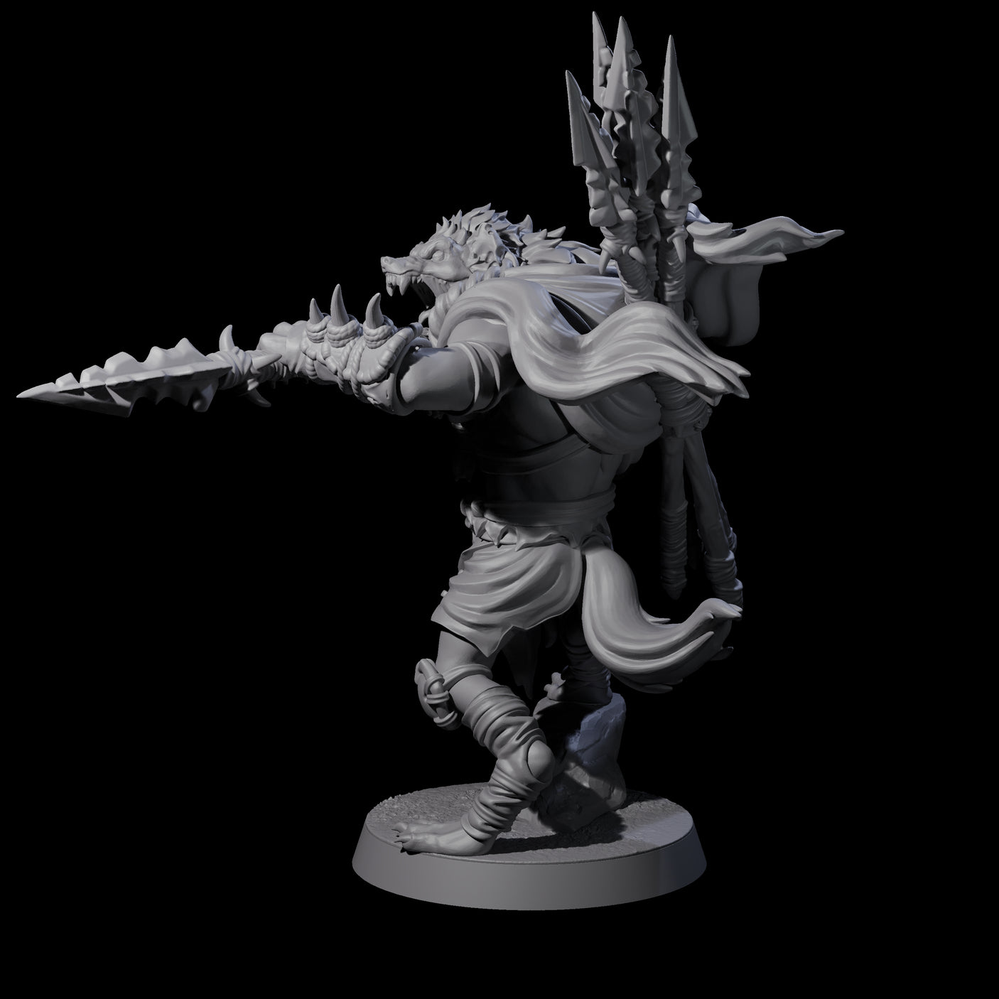 Hunting Gnoll Stalker D Miniature for Dungeons and Dragons, Pathfinder or other TTRPGs