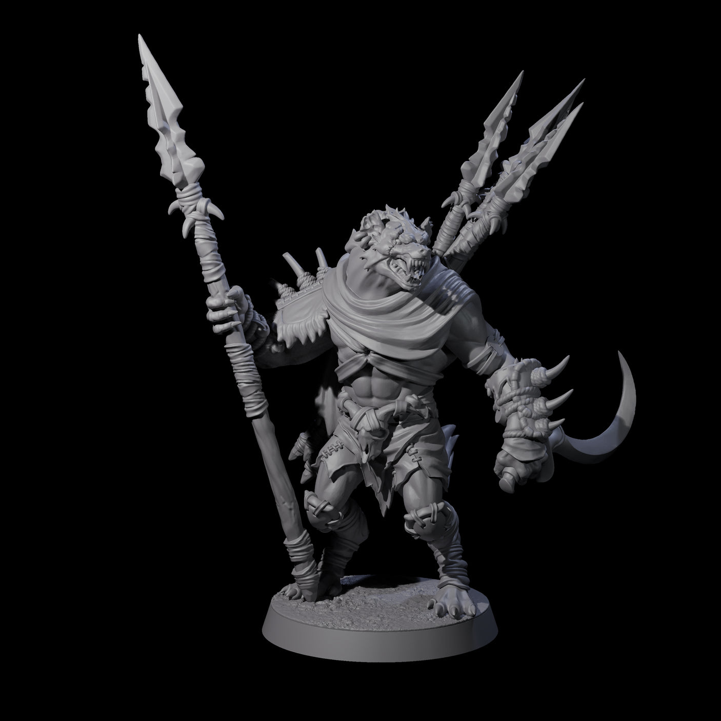 Hunting Gnoll Stalker E Miniature for Dungeons and Dragons, Pathfinder or other TTRPGs