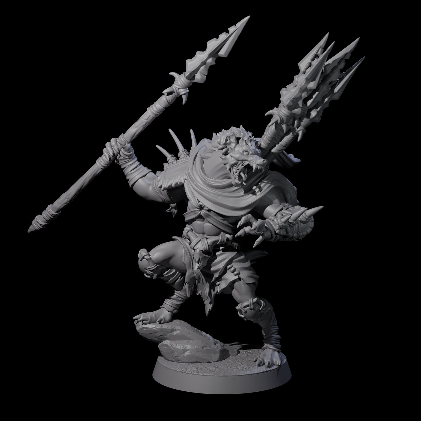 Hunting Gnoll Stalkers Miniature for Dungeons and Dragons, Pathfinder or other TTRPGs